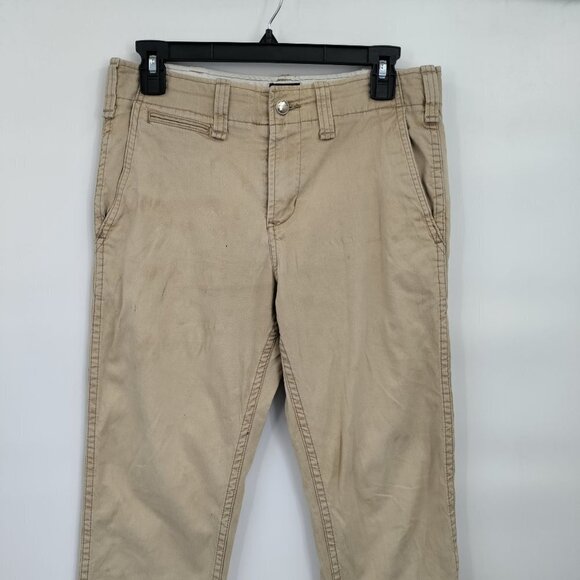 Obey Propaganda Mid-Rise Straight Khaki Pants Slim Skinny Stretch 32 Mens Tan - Picture 3 of 16